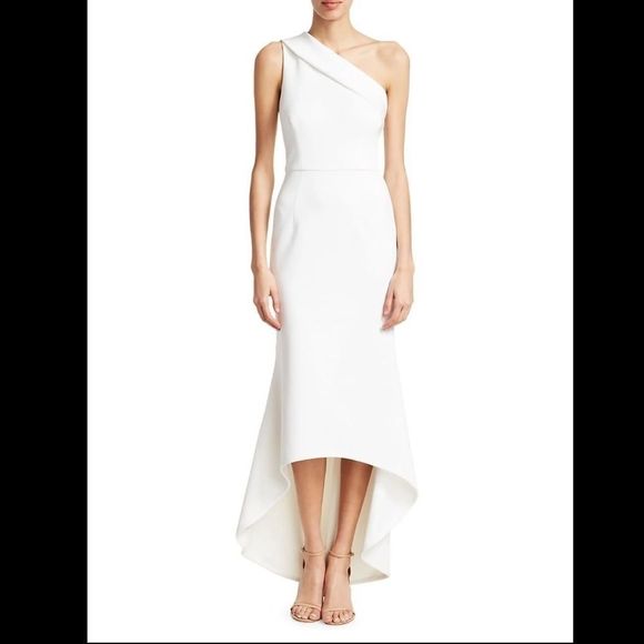 NWT Black Halo Cadencia One Shoulder Gown$575 - Picture 2 of 10